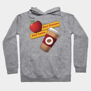 Half Teacher Half Coffee | Adults Hoodie (Red Apple Edition) Hoodie